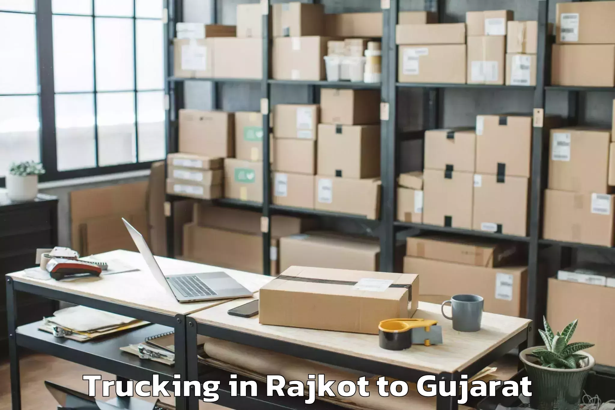 Book Rajkot to Valia Trucking